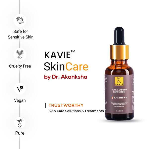 Alpha Arbutin 2% Face Serum with Hyaluronic Acid, Vitamin E,  Niacinamide | Hyperpigmentation & Dark spots - Image 3