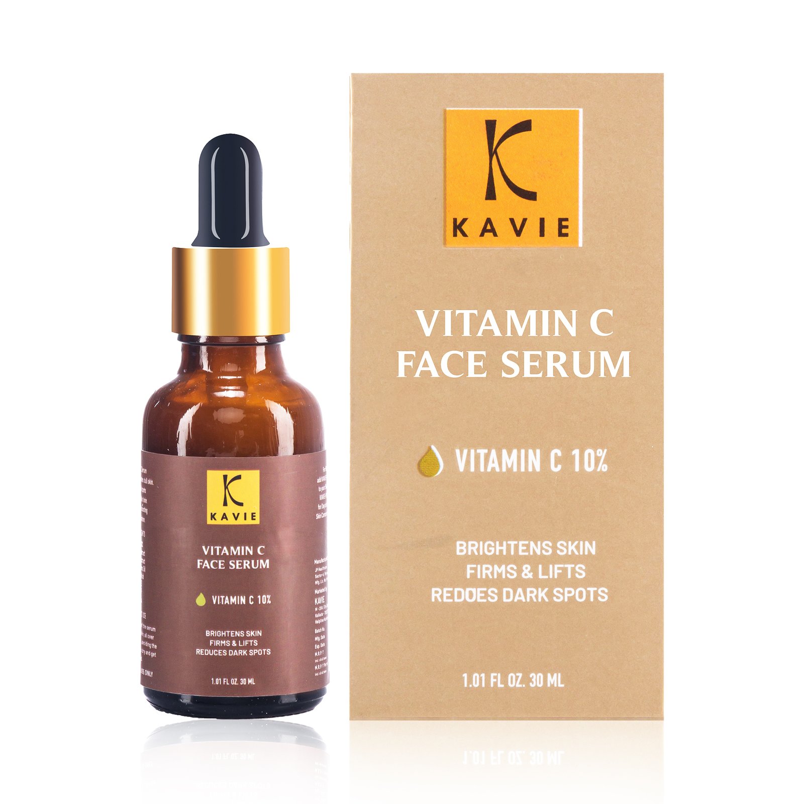 10% Vitamin C Face Serum with Hyaluronic Acid, Witch Hazel Extract-kavie skincare